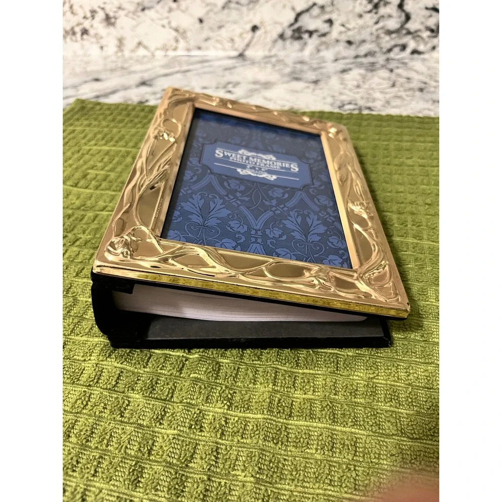 Sweet Memories Gold Floral Art Nouveau 4x6 Photo FrameAlbum Velvet TarnishResist